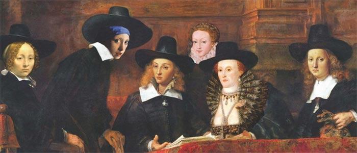 Consortium of famous women in paintings